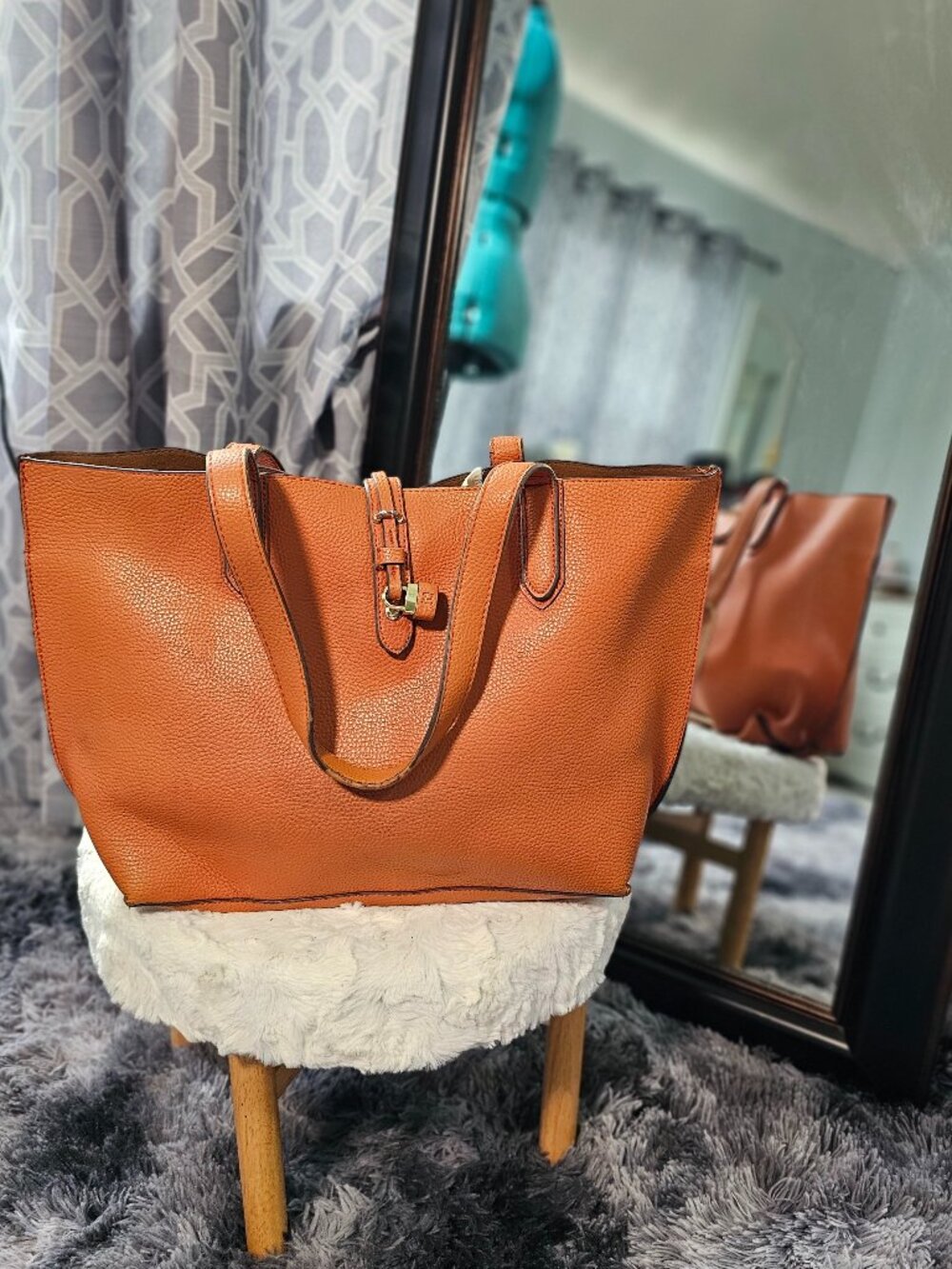 Tutilo New York “Granada” Tech ToteCogn, ac Pebbled Faux Leather, Laptop Bag
